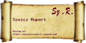Szeicz Rupert névjegykártya